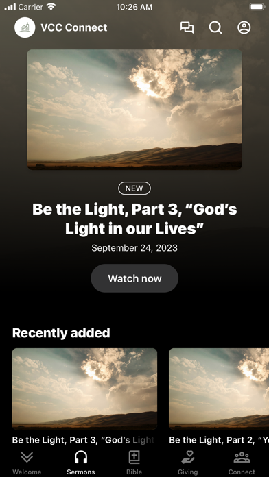 VCC Sacramento Connect Screenshot