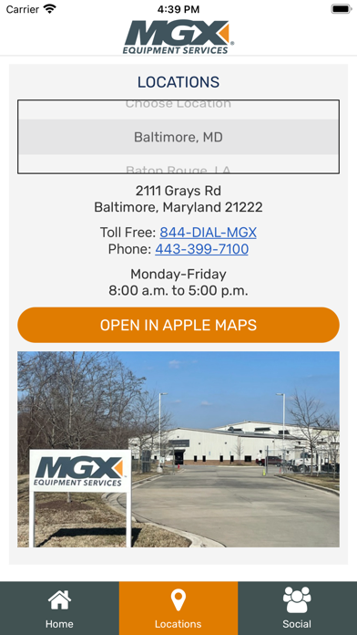 MGX Equipment Services Screenshot