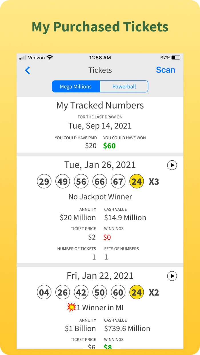 Powermega Lottery App