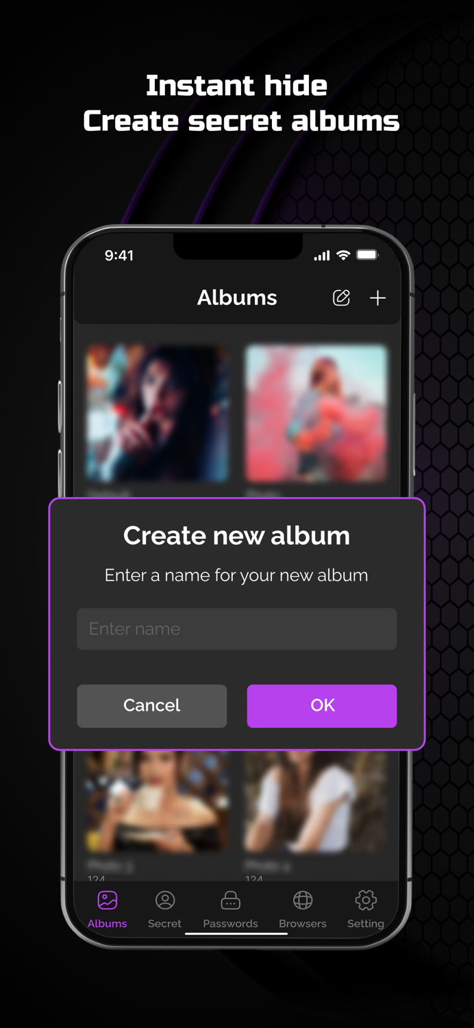 Private Photo Locker with Pin