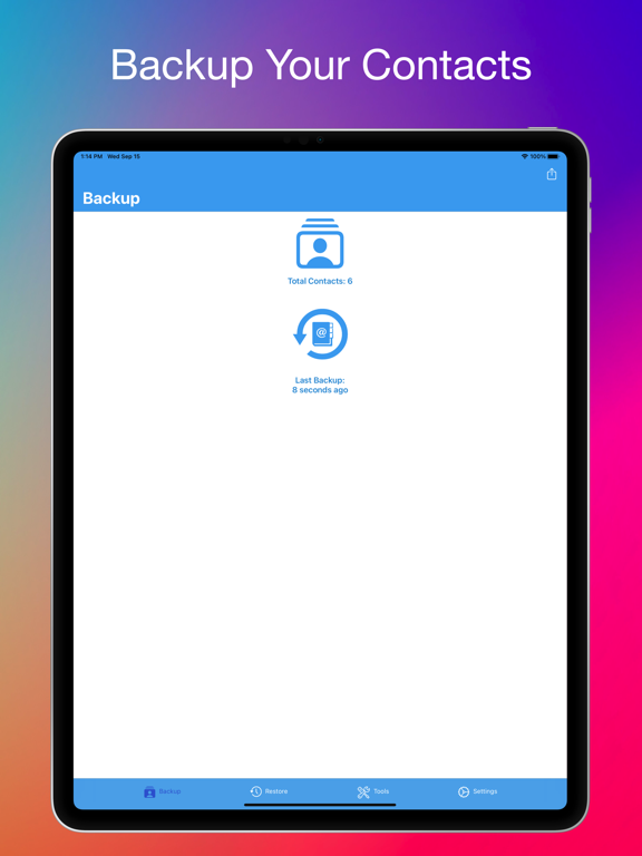 Screenshot #4 pour Contacts Backup Utility