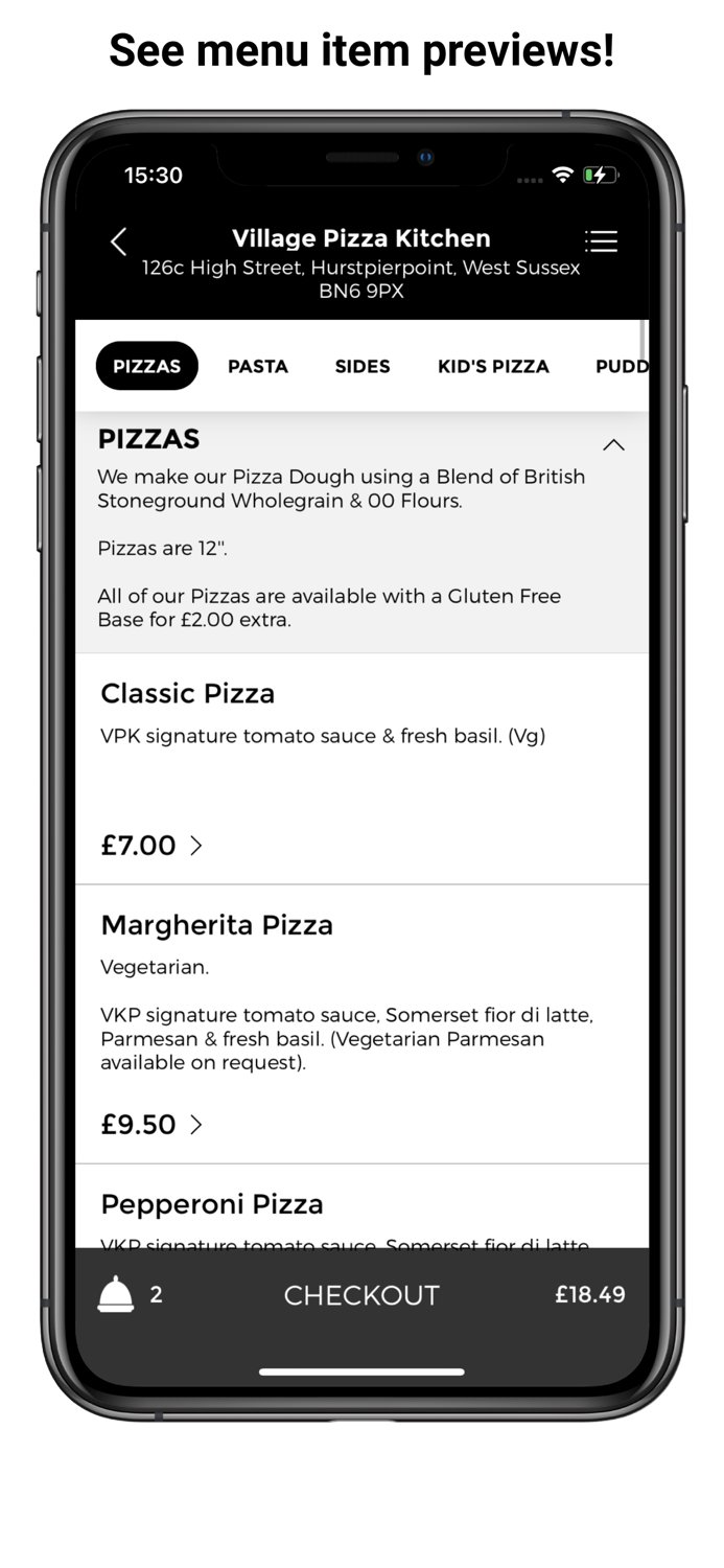 Village Pizza Kitchen App