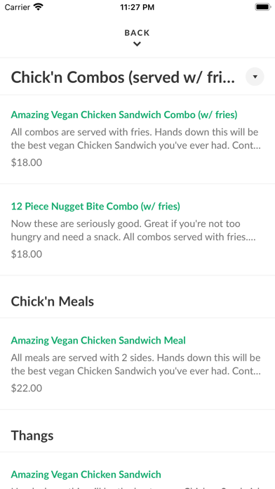 Vegan Wangs Screenshot