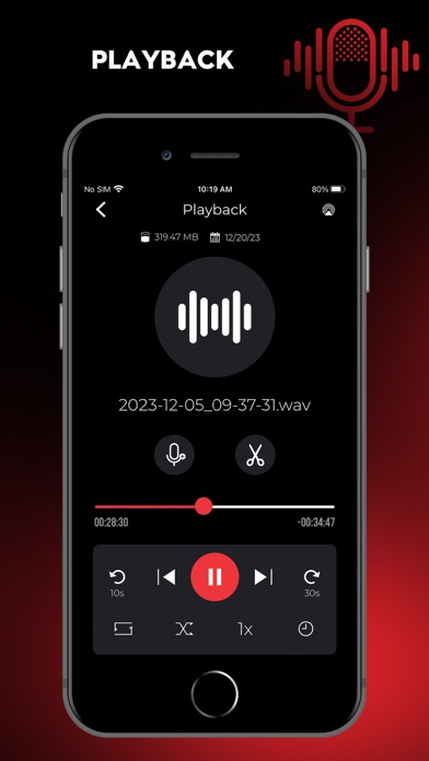 Audio Recorder Pro and Editor Screenshot