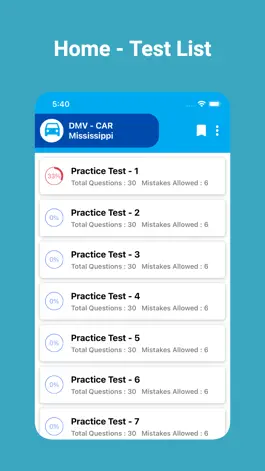 Game screenshot MS DMV Permit Test mod apk