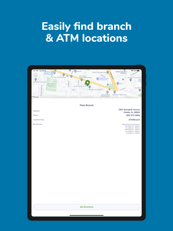 Gulf Coast FCU (AL) iPad screenshot 6 - Finance app