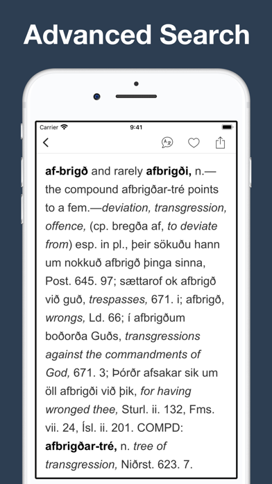 Combined Icelandic Dictionary Screenshot