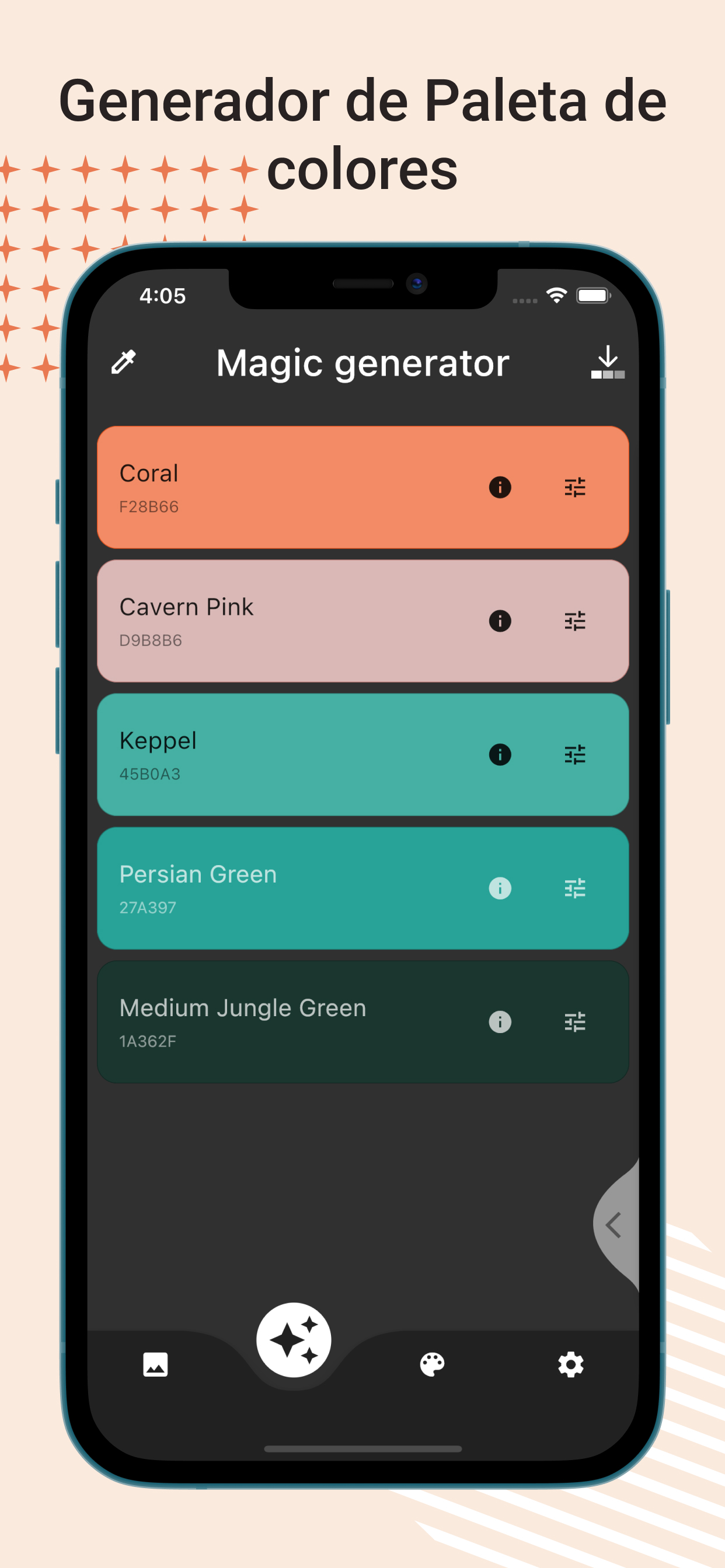 Paleta de Colores: Selector