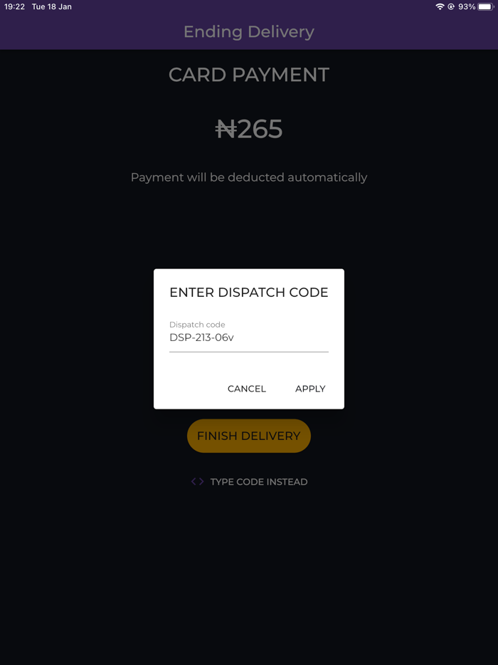 Velocity Dispatch Rider App