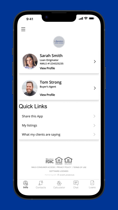 Signature Home Lending App Screenshot