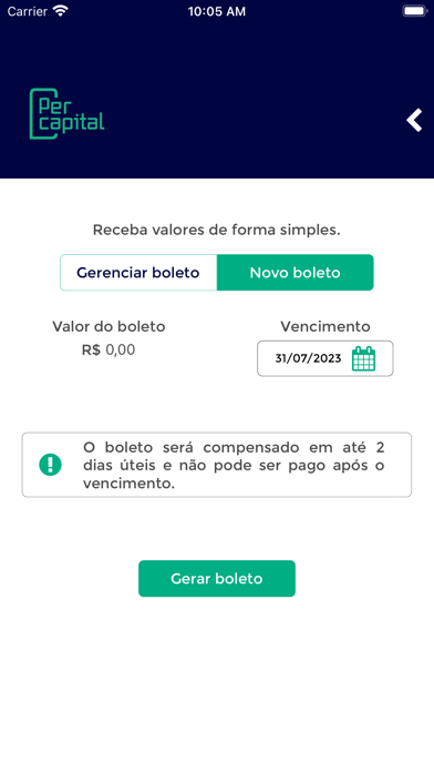 PerCapital Bank Screenshot