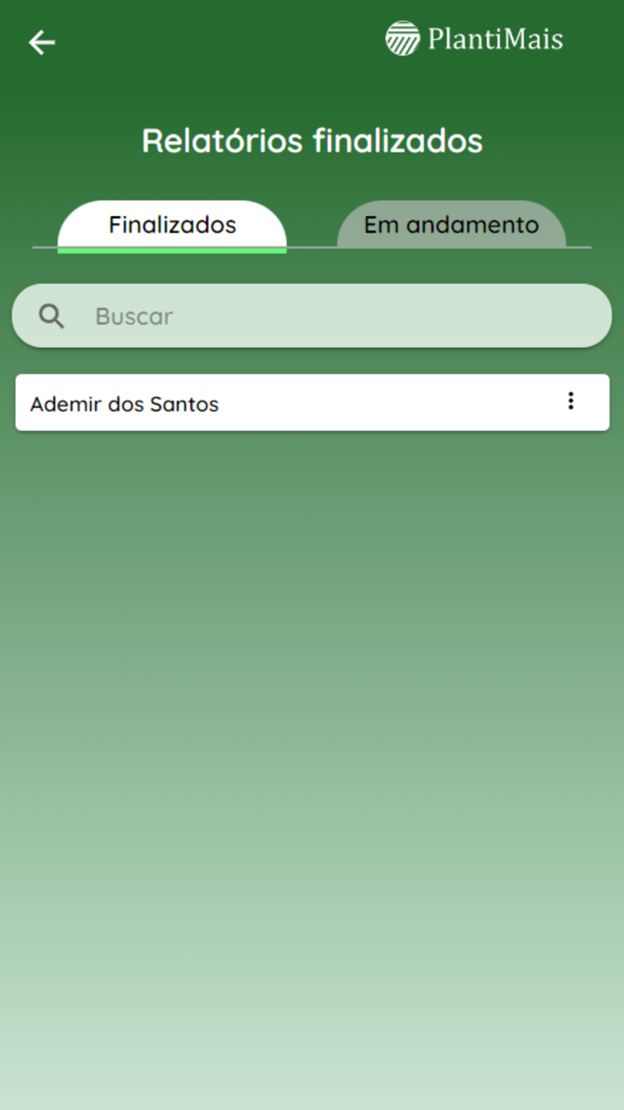 Lastreamento PlantiMais App