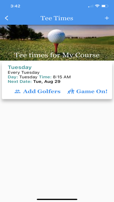 Golfers and Commissioners App iPhone screenshot 2 - Sports app