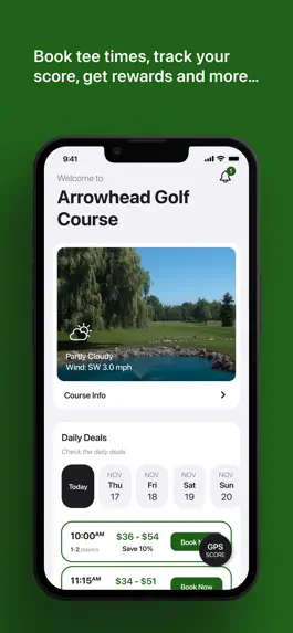 Game screenshot Arrowhead Golf Club Tee Times mod apk