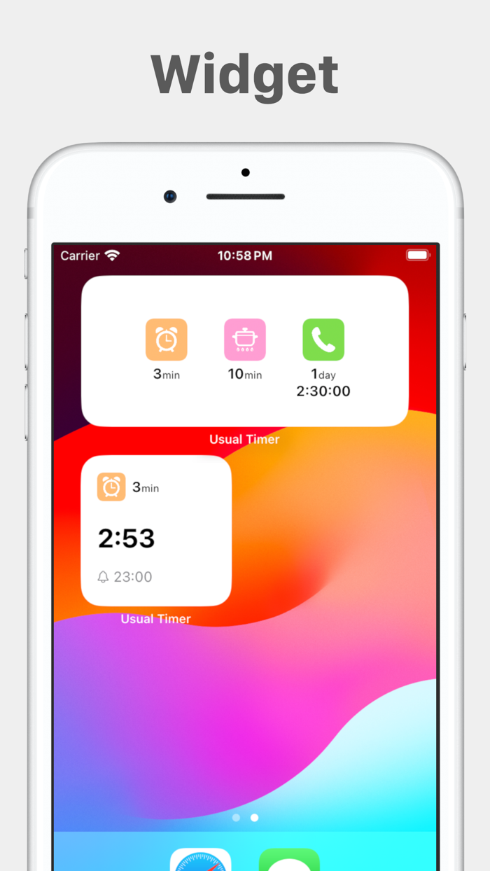 Usual Timer for Widget