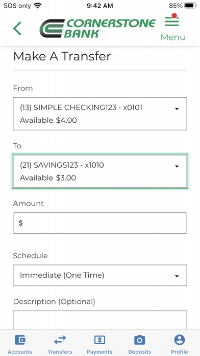 Cornerstone Bank (IA) Mobile Screenshot