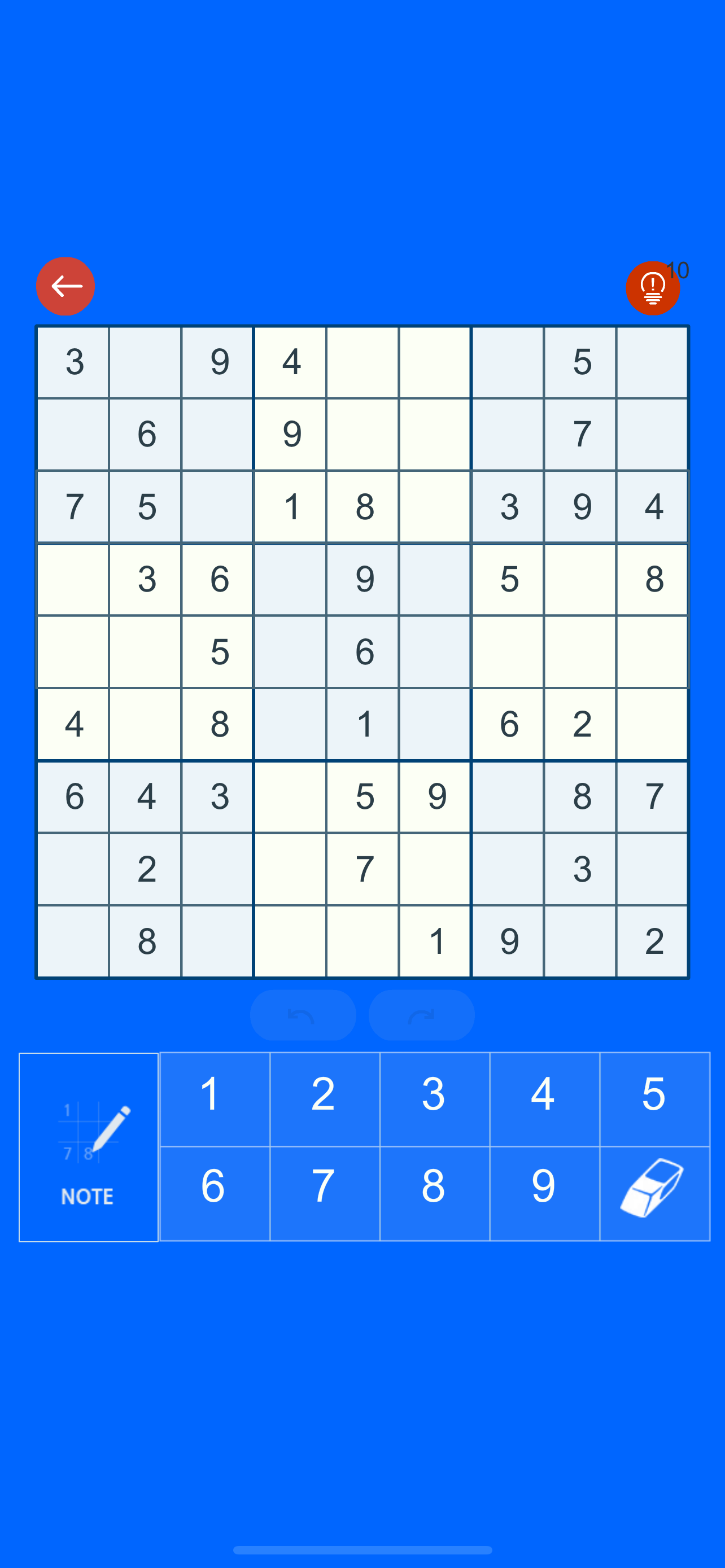 Sudoku Quebra cabeça de Número
