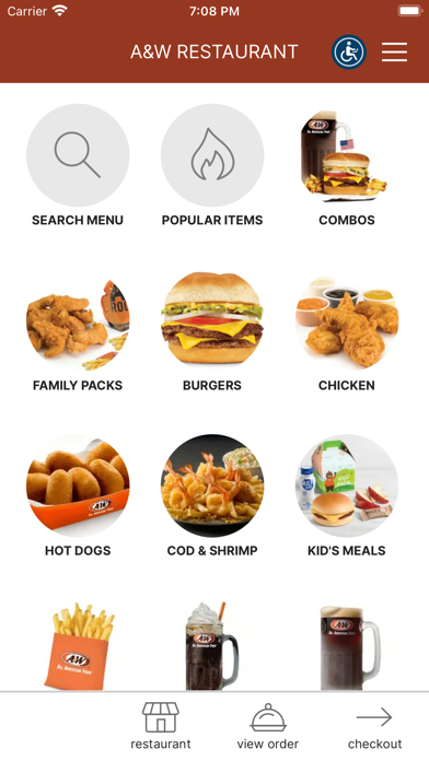 A&W Restaurant Screenshot