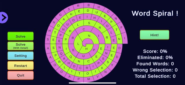 WordSpiral: Word Challenge Screenshot