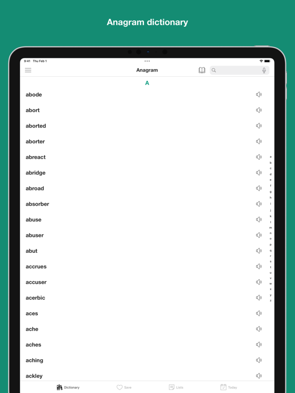 Screenshot #4 pour English Anagram Dictionary