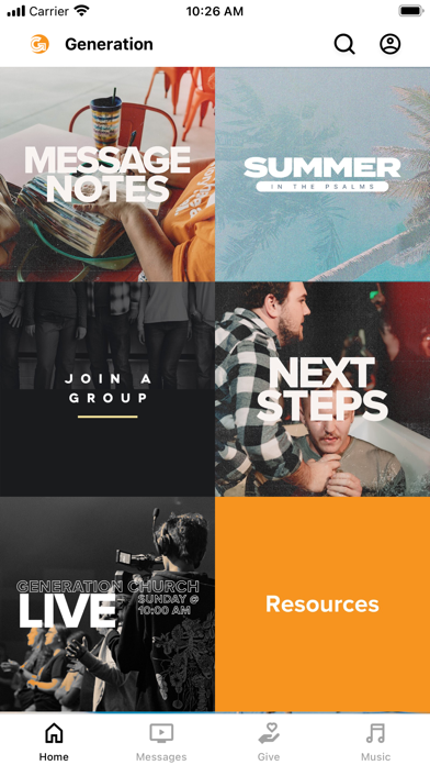 The Generation Church App Screenshot