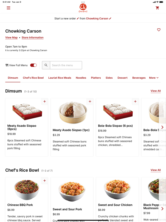Chowking Ordering
