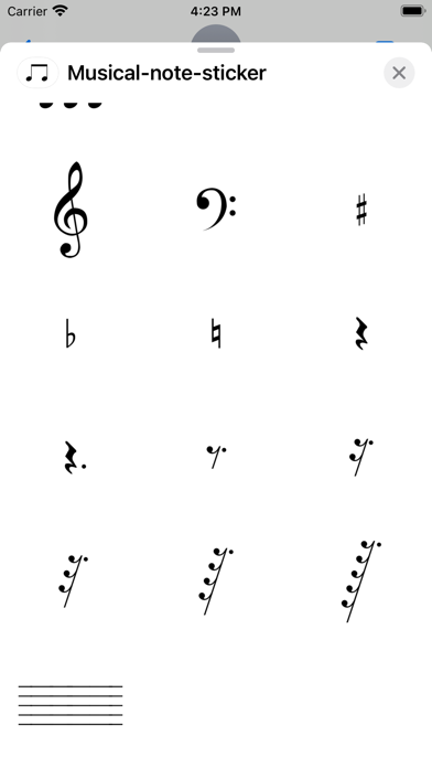 Musical note sticker Screenshot