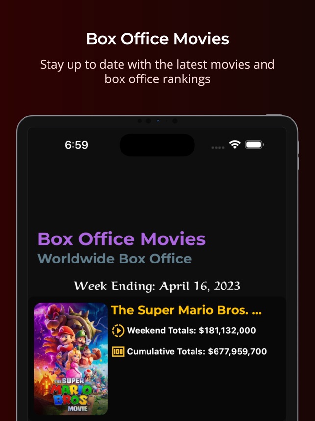 Box Office Movies dans l'App Store