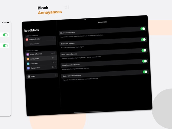 Screenshot #6 pour Roadblock - Content Blocker