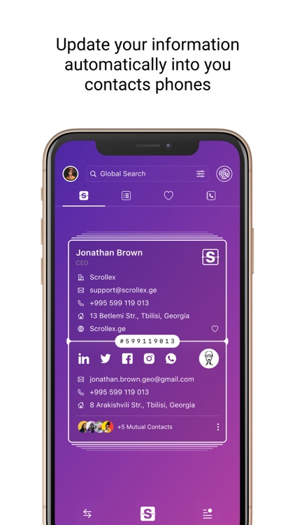 Scrollex:Network of Bizz Cards screenshot-6