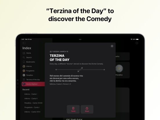 The Divine Comedy Eng-Ita iPad app afbeelding 3