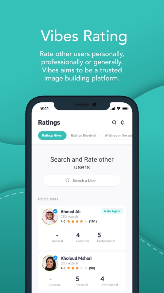 #4. The Vibes App (iOS) By: Tatbeeq Withaq Co. for Comm & IT LLC