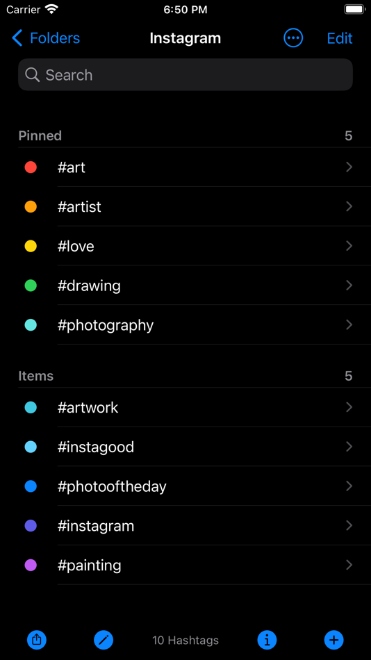 #5. Hashtag Notes - Copy & Paste (iOS) 由: FugaPiyo Inc.