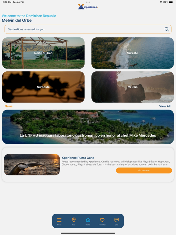 Xperience DR iPad screenshot 2 - Travel app