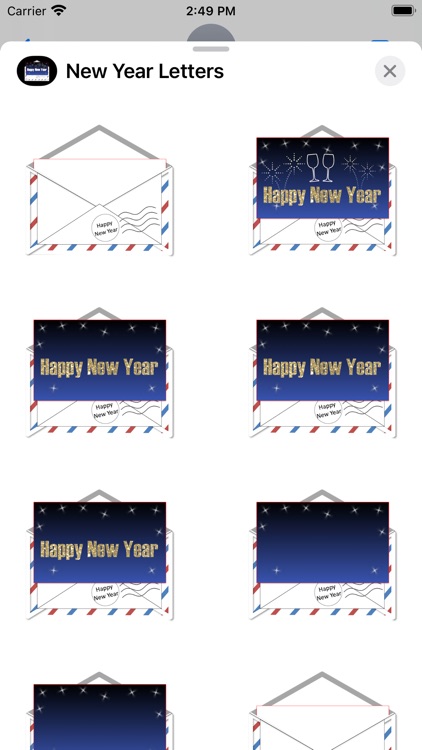 New Year Letters stickers