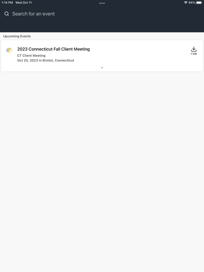 COCC Client Events App