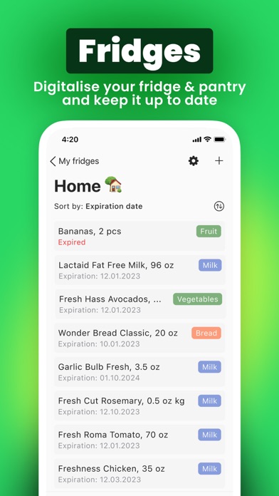 Kitchen Gnome: Food Tracker Screenshot