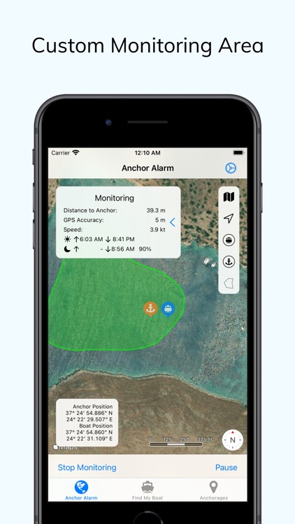 Anchor Alarm with Late Set