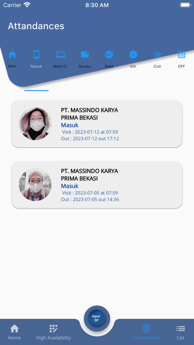 Alita Attendances V2 Screenshot