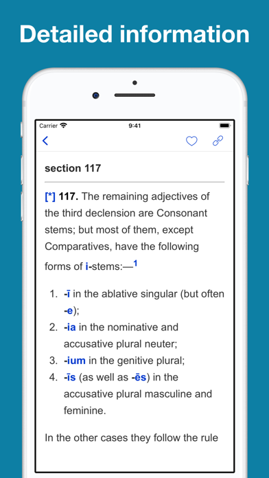 New Latin Grammar, Glossary Screenshot