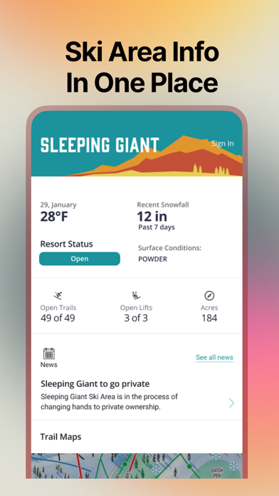 Sleeping Giant Ski Area Screenshot