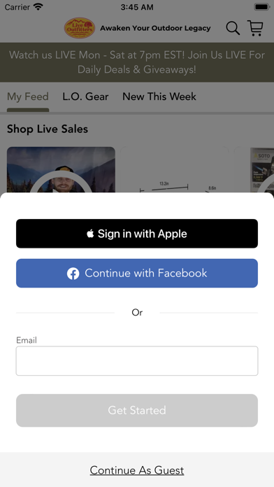 Live Outfitters Screenshot