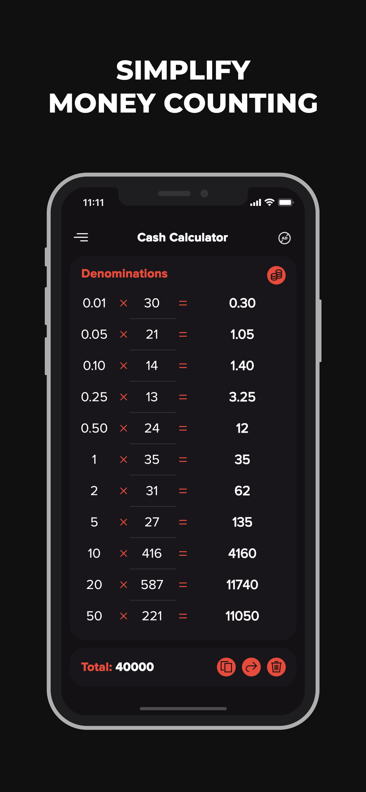 Cash Calculator: Money Counter