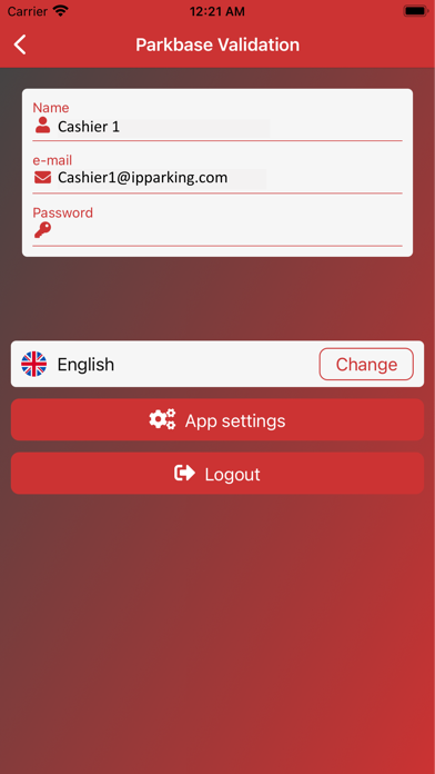 ParkBase – Validation Screenshot