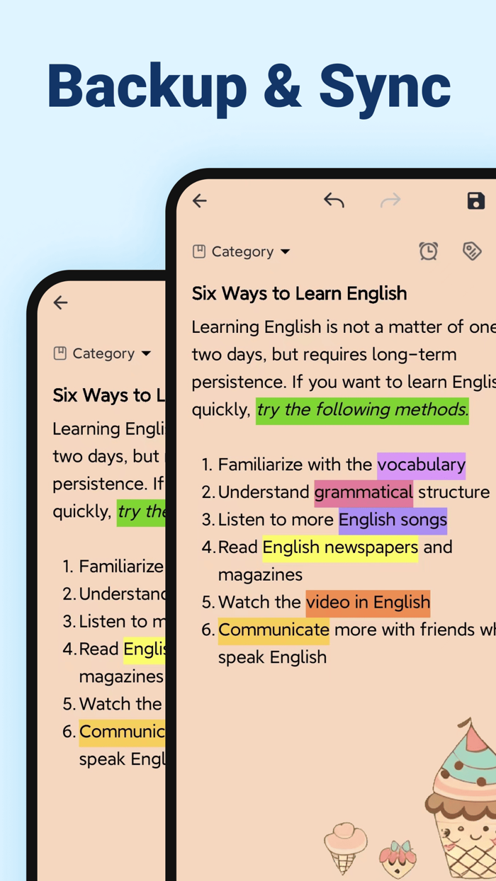 Tidy Notes - Color Notebook