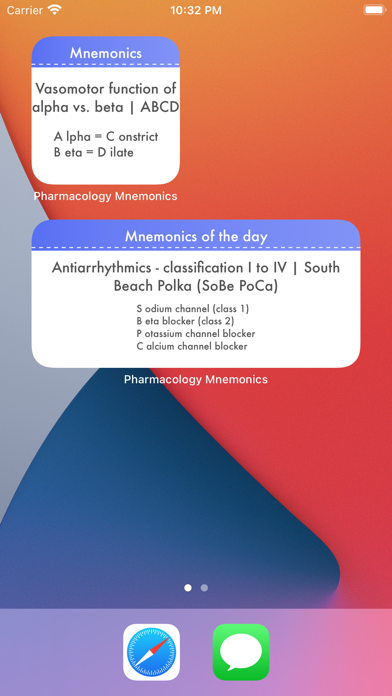 Pharmacology Mnemonics - Tips Screenshot