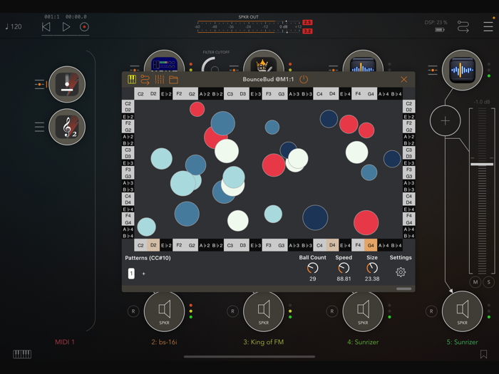 BounceBud Physics Based MIDI