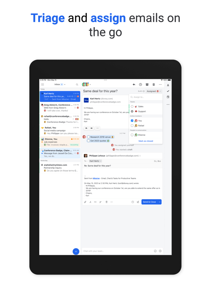 Missive - Email Chat and Tasks
