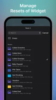 How to cancel & delete reset - track with widgets 2