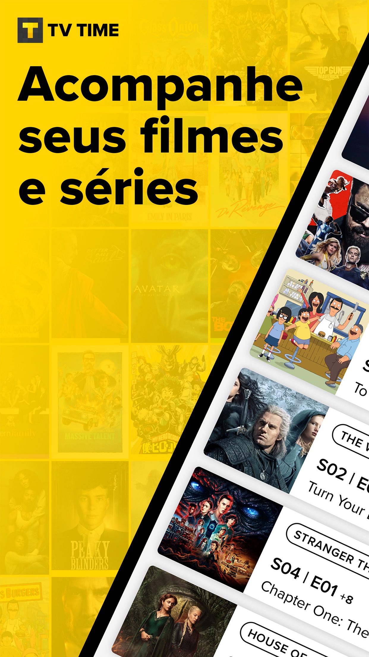 Screenshot do app TV Time: Seguir Séries e filme